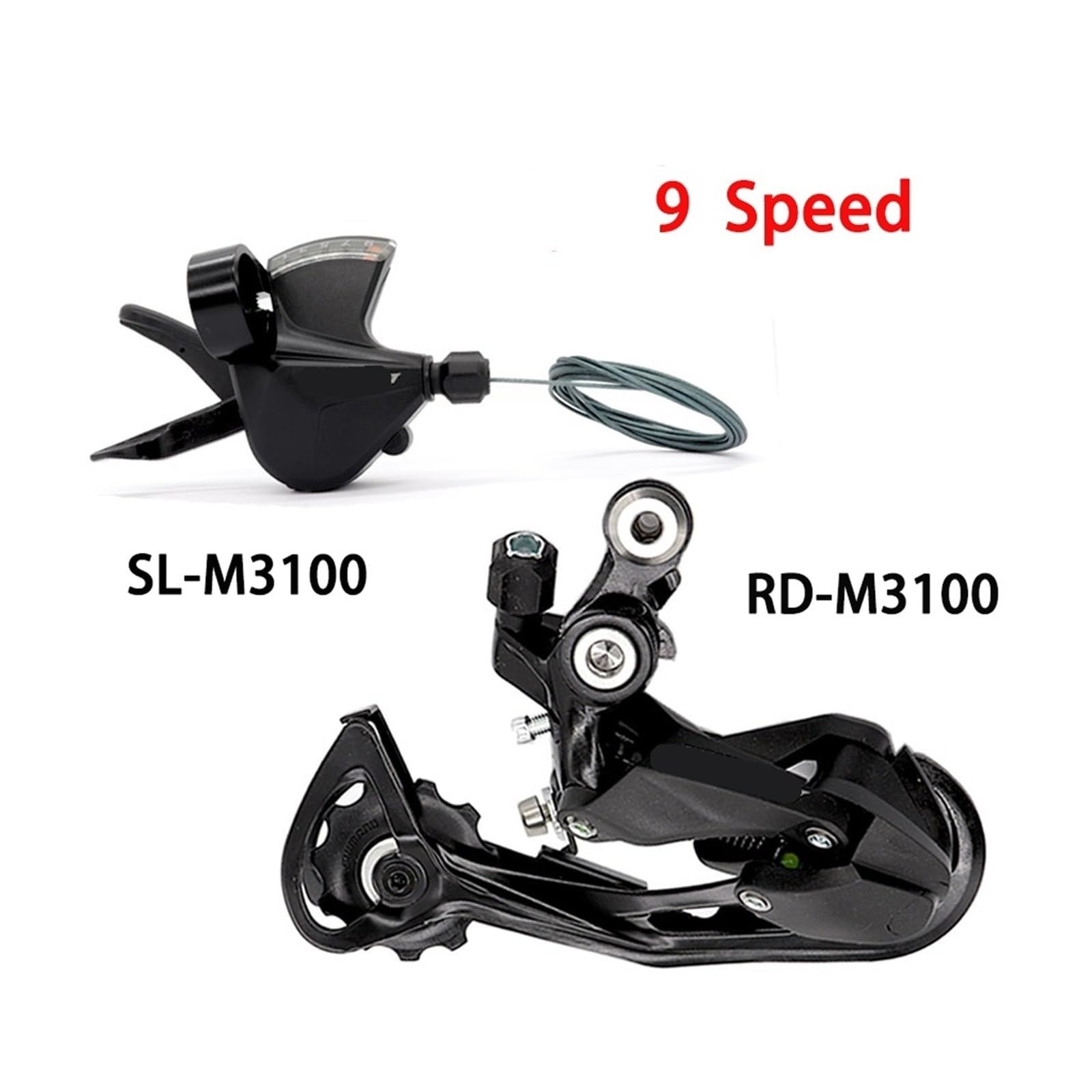 Palanca de Cambio M3100 9S MTB Desviador Trasero SGS