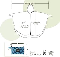 Vista 6 de SaphiRose Unisex Rain Poncho Raincoat Hooded for Adults Women with Pockets