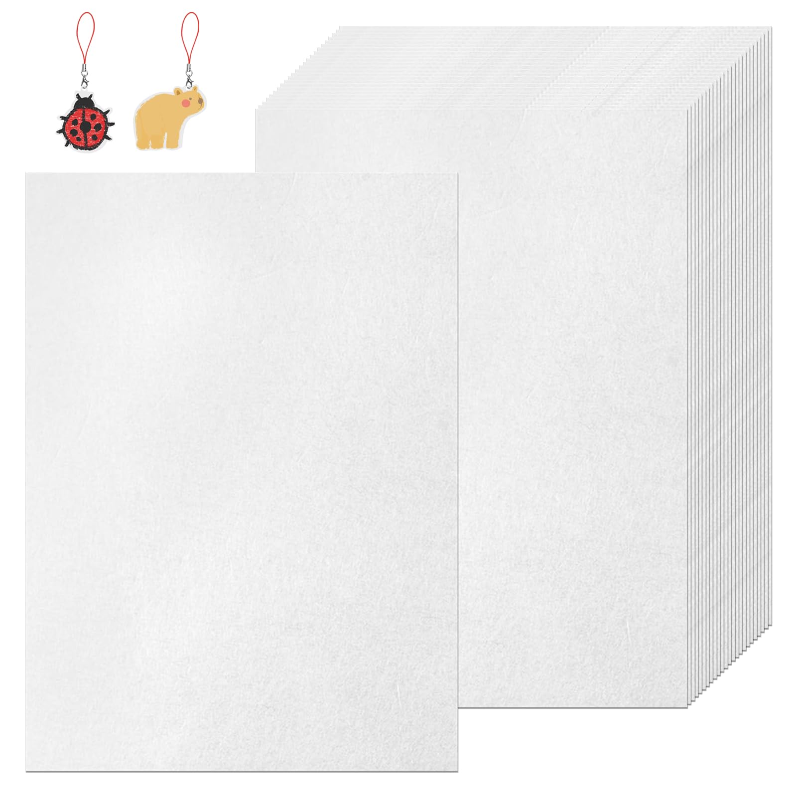 Fogli Termoretraibili DUTIFUL A4 0,2mm Per Creativi | 25 Pz Plastica Magica Per Gioielli E Portachiavi Fai Da Te