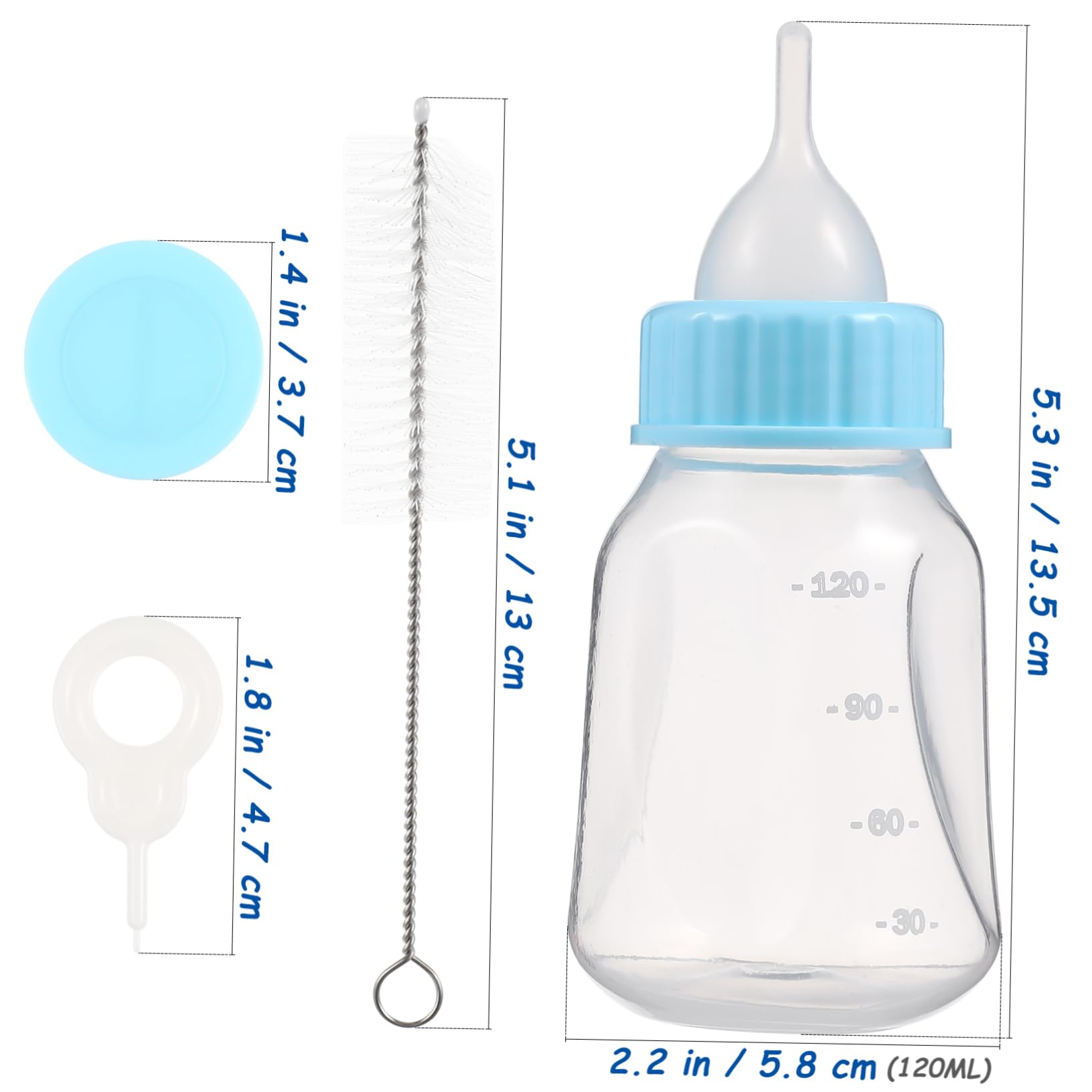 HOUDERCO Bottles Kitten Milk Feeding Kit Puppy Milk Feeder Newborn Kitten Bottle Pet Nursing Kit