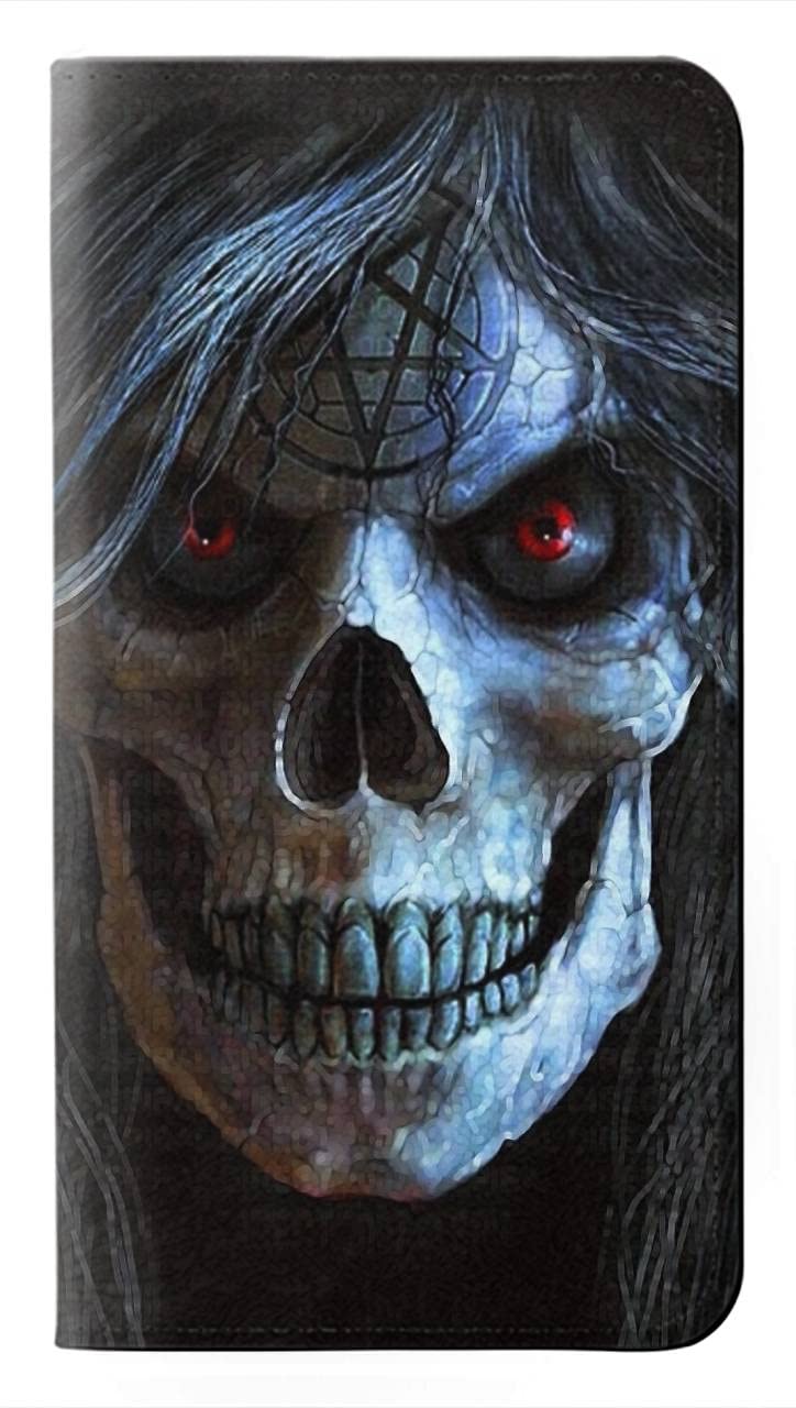 Funda libro calavera para Samsung Galaxy Z Fold 6 con tarjetero 4