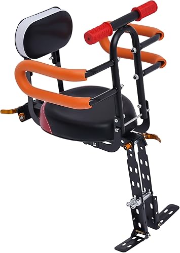 WenDissy Kids Bike Seat, Mountain Bike Child Seat with Guardrail and Pedal, Toddler Bike Seat Design for Adult Bike, Mountain Bike, Electric Bikes