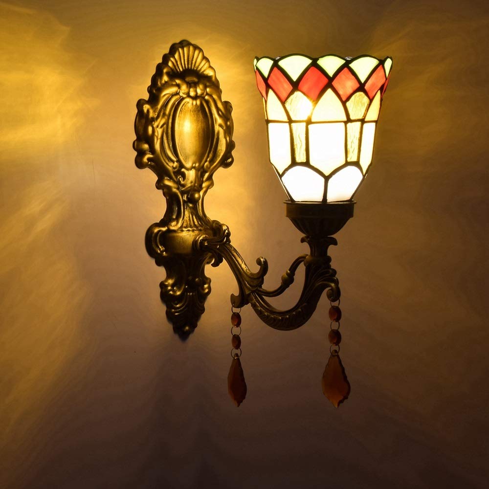 4-calowe brytyjskie retro reflektory łazienkowe z lustrem ściennym Klasyczna duszpasterska kryształowa lampka nocna