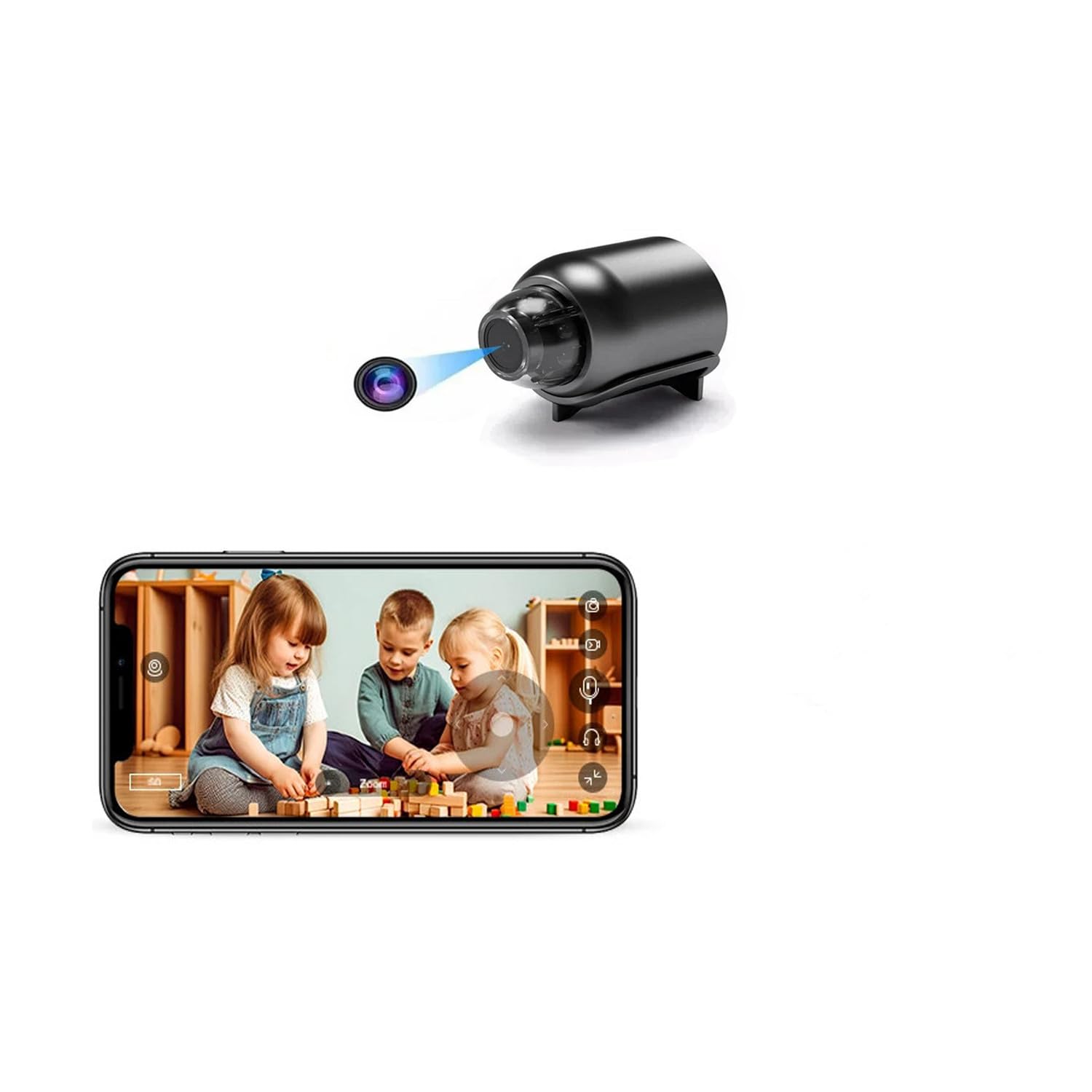 Camera Hidden Home Spy Camera WiFi Mini Camera Remote Monitor Room Nanny Cam Video Recorder Motion Detection Night