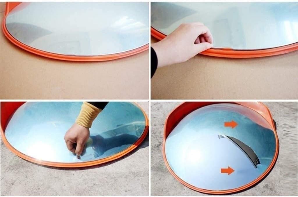 Convex Traffic Safety Mirror Parking Lot Blind Spot Mirrors, Highway Mountain Road Convex Unbreakable Traffic Mirrorroads Car Turning Mirror/60Cm