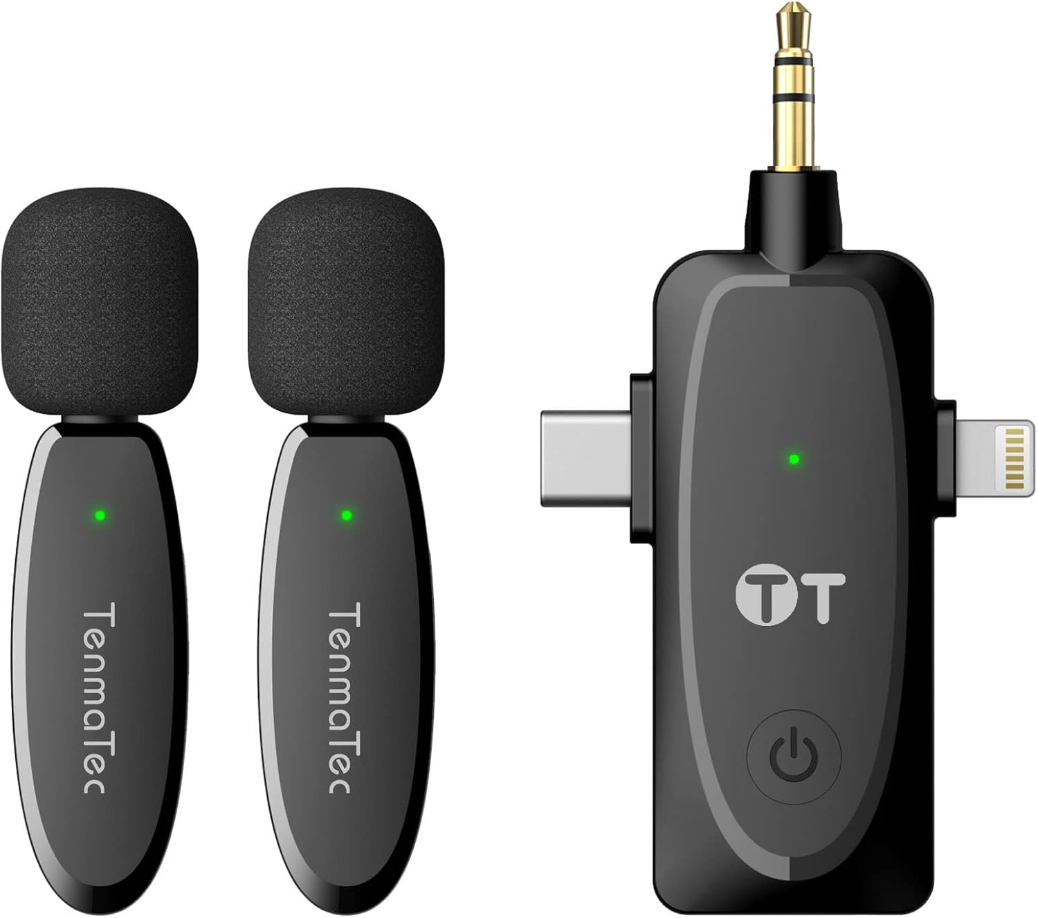 TenmaTec iPhone Microphone, Dual Wireless Lavalier