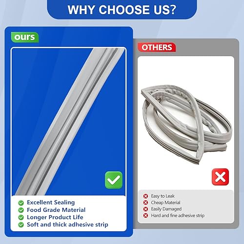 Miniatura 3 de 5304505782 Junta de puerta de refrigerador  Junta de puerta de congelador mejorada Junta de puerta de refrigerador Sello de junta de puerta de