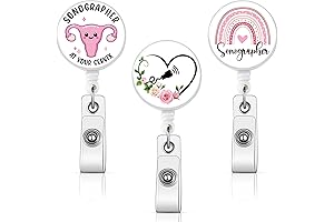 XunYee Ultrasound Tech Badge Reel Retractable