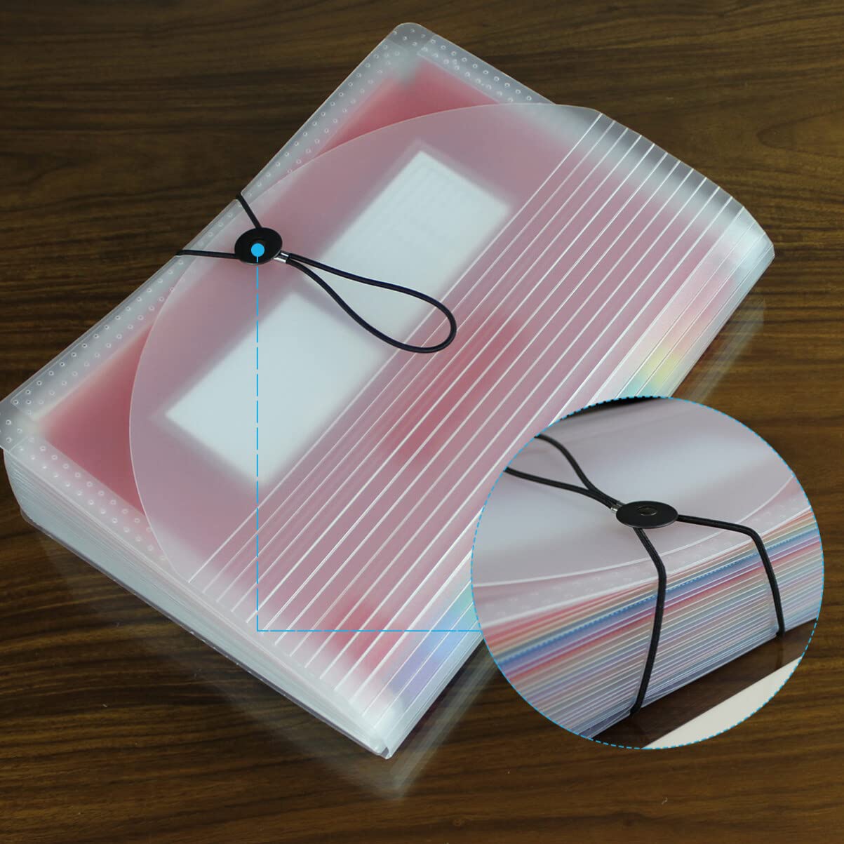 Baluue Carpeta Organizador Expandible De Diseño Transparente y Multi Escuela y