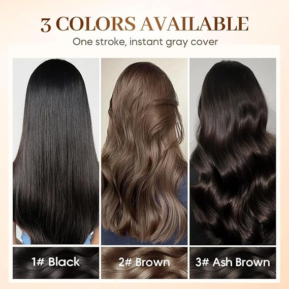 Hair Dye Stick, Waterproof and Sweatproof Hair Dye Stick, 2025 New 2-in-1 Portable Hair Dyeing Comb, Gray Hair White Hair Quick Touch Up Cover Up (Chestnut Brown)