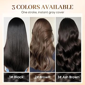 Hair Dye Stick, Waterproof and Sweatproof Hair Dye Stick, 2025 New 2-in-1 Portable Hair Dyeing Comb, Gray Hair White Hair Quick Touch Up Cover Up (Chestnut Brown)