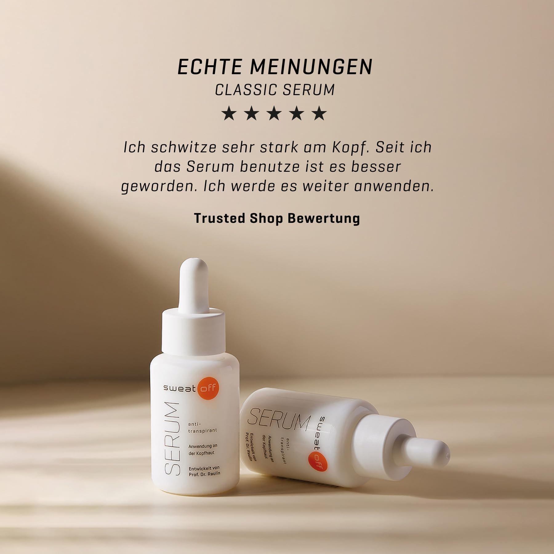 Sweat-Off Serum antyperspirantowe 30 ml przeciw poceniu się I serum przeciw poceniu się głowy I antyperspirant przeciwko poceniu się głowy
