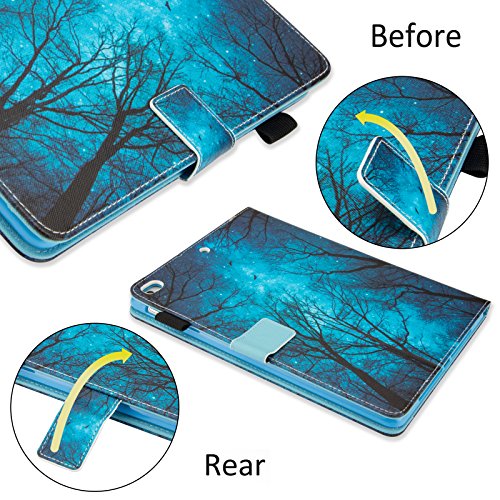 Dteck Ipad 9.7 Inch 2018 2017/Ipad Air 2/Ipad Air Case - Multi-Angle Folio Stand Cover With Auto Sleep/Wake Function Wallet Protective Case For Apple Ipad 9.7 2017/2018, Ipad Air 1 2,Mysterious Forest #TOP5