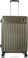Timus Neolite 68cm Medium Check-in Luggage Trolley Bag | Stylish Olive Green Polycarbonate Suitcase with TSA Lock | 360° Rotating Wheels | Travel Trolley Bag for Men & Women