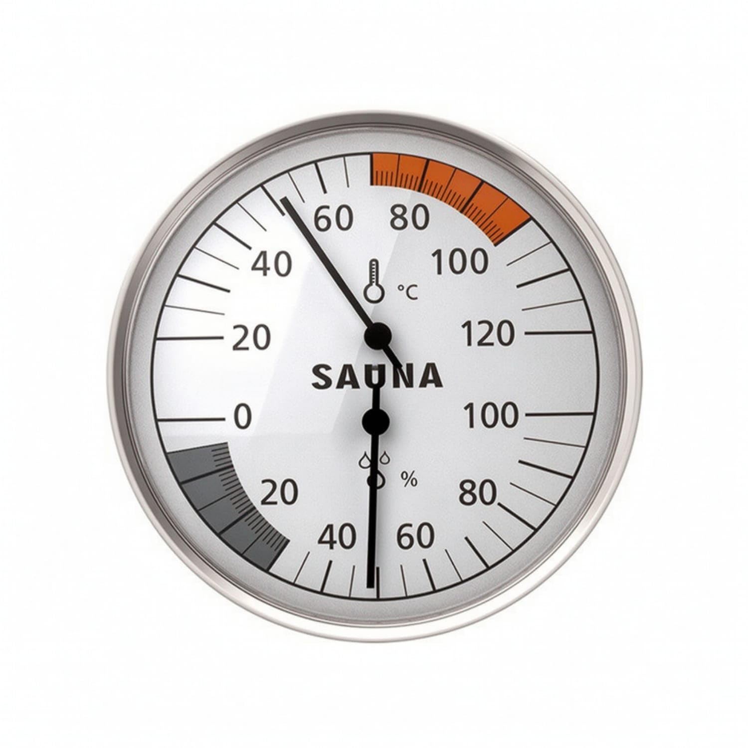 heat-resistant sauna temperature humidity meter wall-mounted sauna thermometer hygrometer battery-no-battery mechanical hygrometer and thermometer analog for steam room, spa, temp humidity