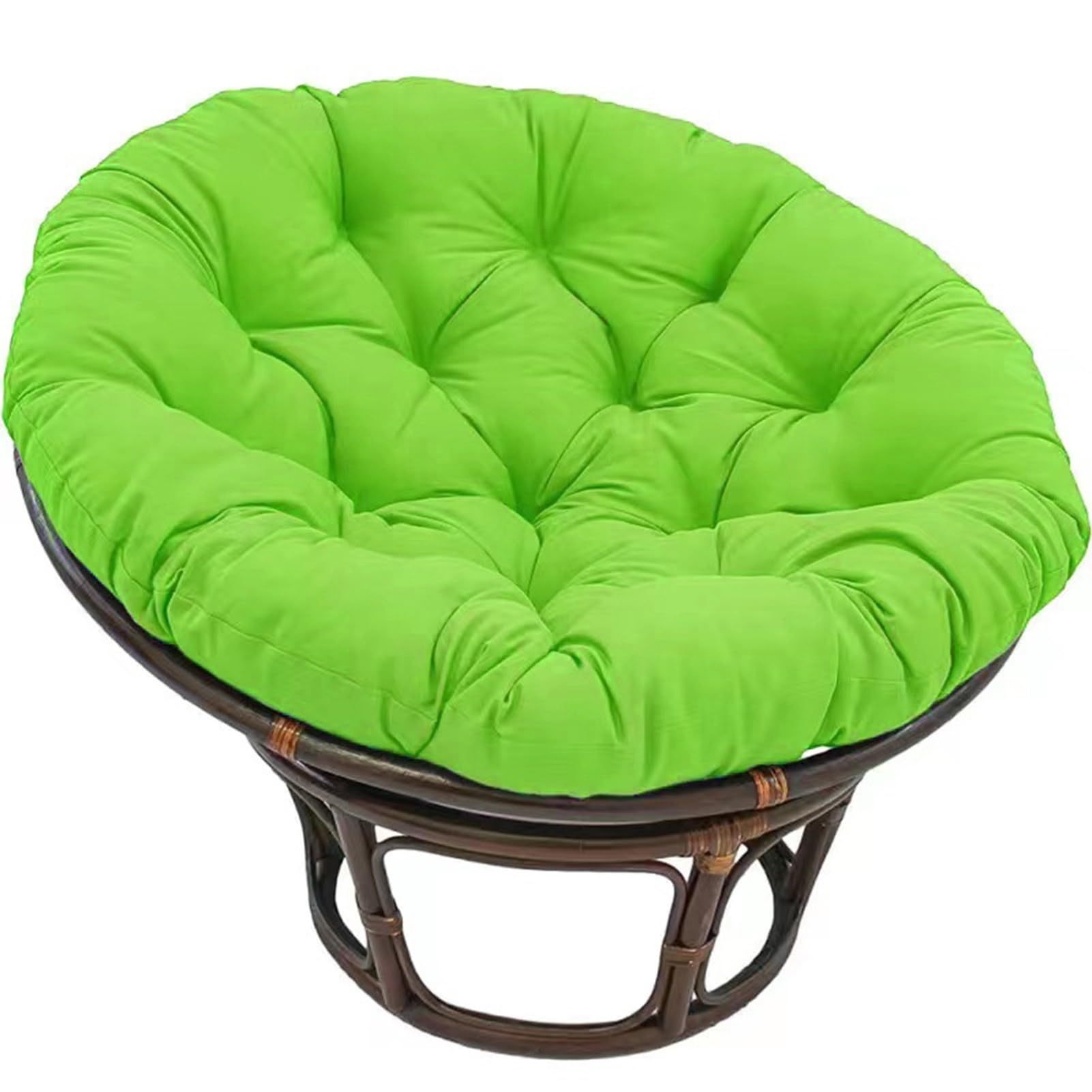 QVQV Large Round Papasan Chair Cushion, Thick Outdoor Rocking Chair Cushion, Rattan Hanging Basket Cushion, Egg Nest Replacement Pad (Green, 50 * 50cm) — image 1