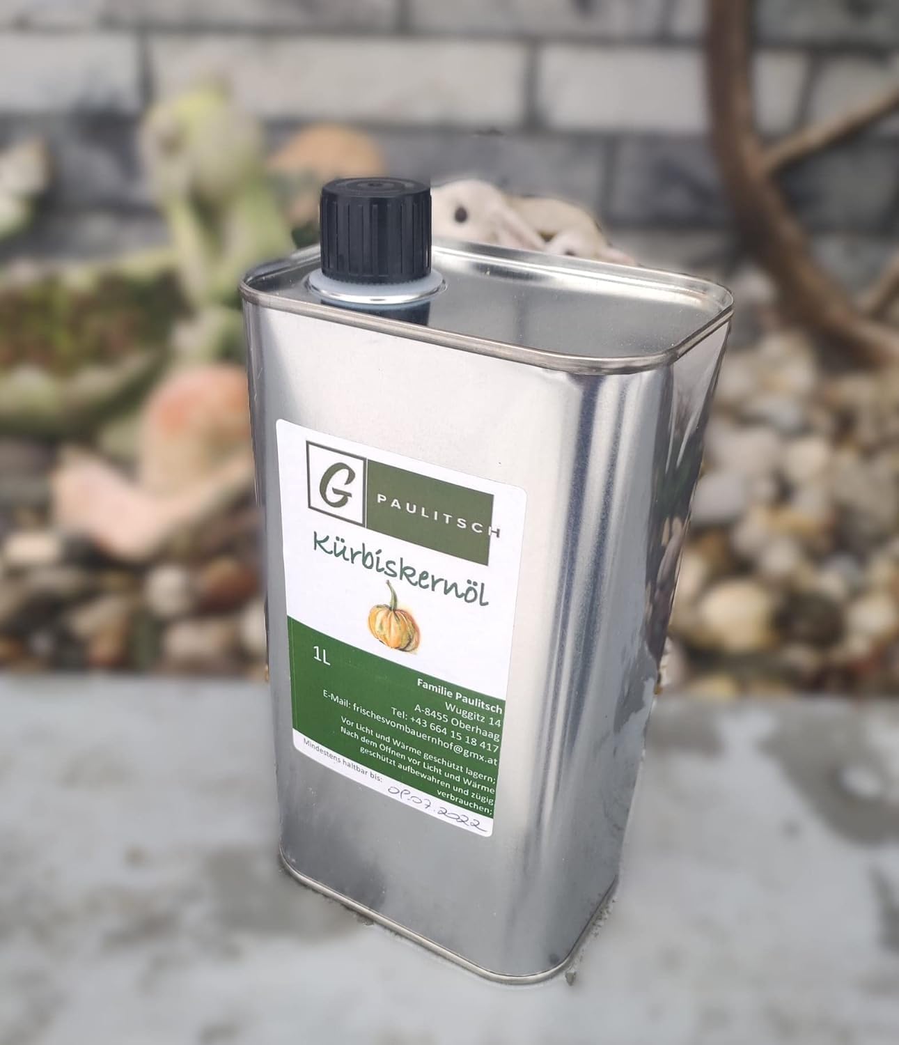 Huile de graines de citrouille, d' Autriche, huile de graines de citrouille de Styrie 100% pure, fraîche de la ferme, la plus haute qualité (1000ml)