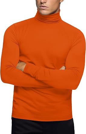 Zengjo رجل Turtleneck طويلة الأكمام القمصان الحرارية Baselayer قمم لينة