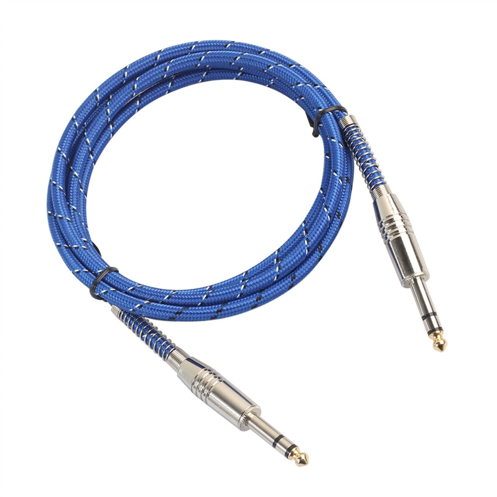 kabel audio do gitary Wtyczka Ze Stopu Cynku Podwójnie Ekranowany Przewód Stereo Trójrdzeniowy 6.35 Męski Na Męski Kabel Audio Do Gitary (Color : 15 m)