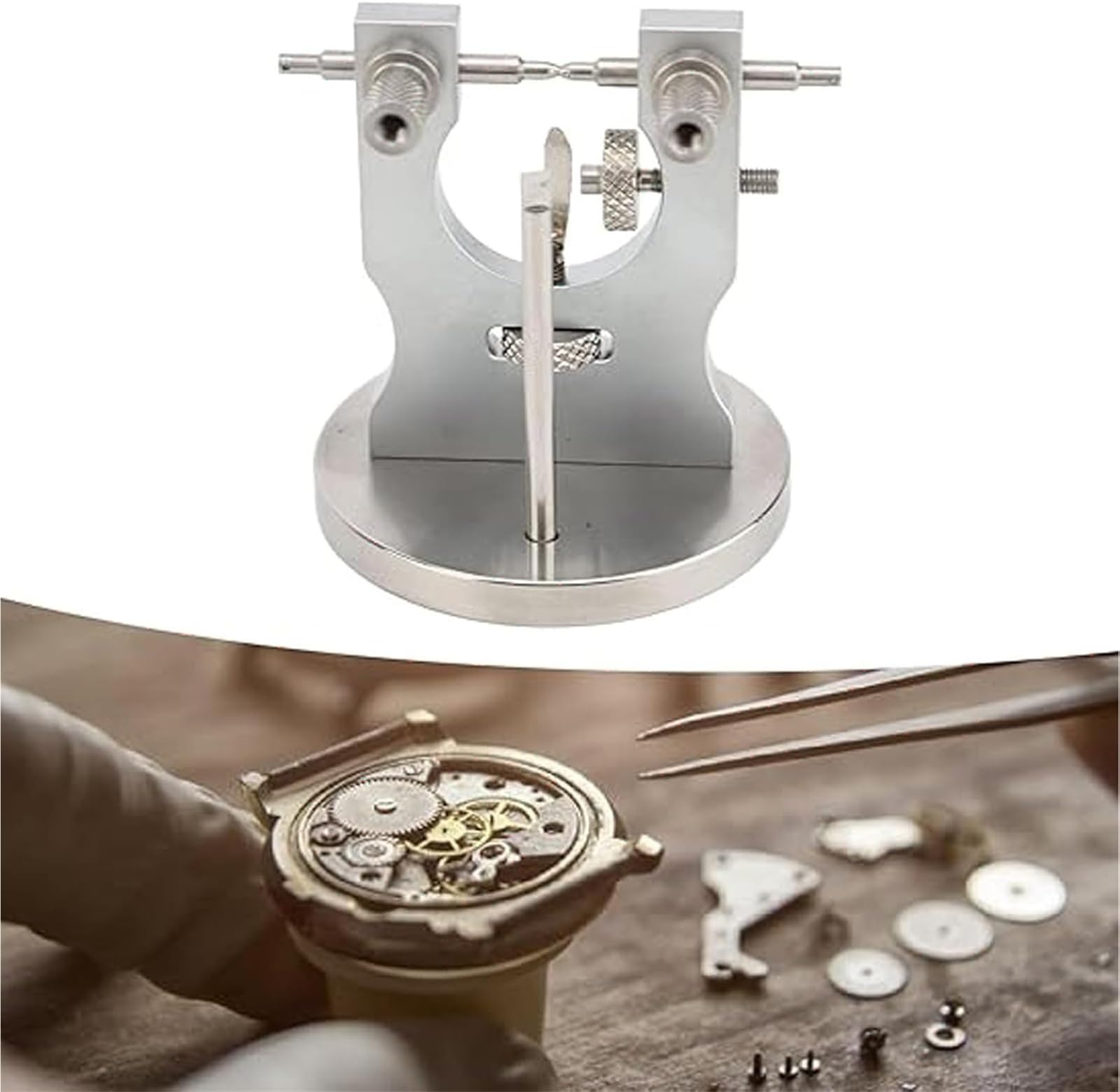 Genérico Herramienta de calibración de Rueda oscilante de Reloj,Herramienta | Herramienta de equilibrio de reloj,pinza de corrección de rueda de equilibrio de movimiento de reloj de acero