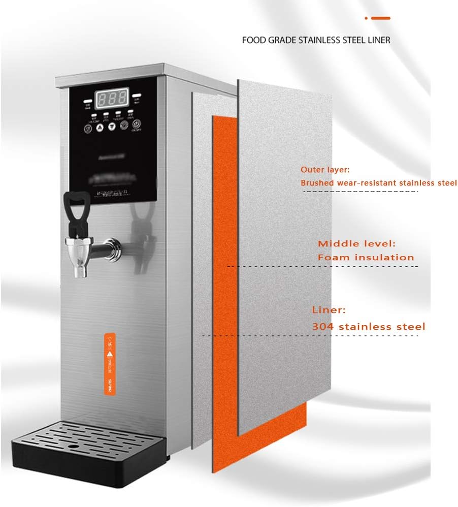 Water Boiler, Safe and Dry-Burn Prevention, Intelligent Temperature Control, Commercial Water Boiler,Suitable for Milk Tea Shops, Cafes, Tea Shops, Restaurants