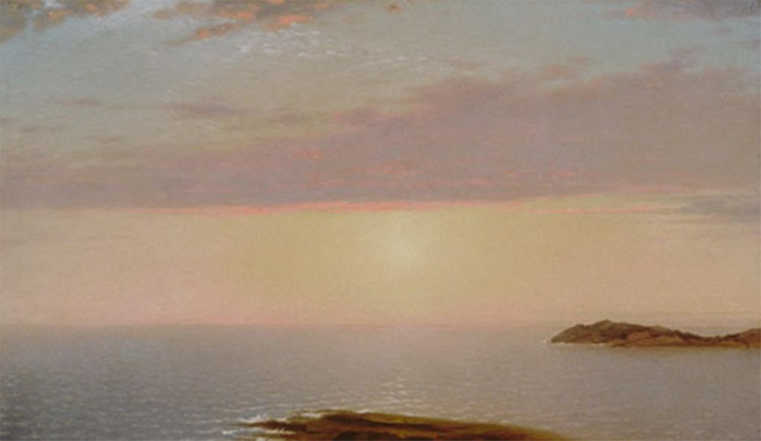 SERENDIPITP Vintage Picture Print on Canvas Wall Art Poster Sunset by John Frederick Kensett Artwork Print Poster for Wall Decor 60x90cm