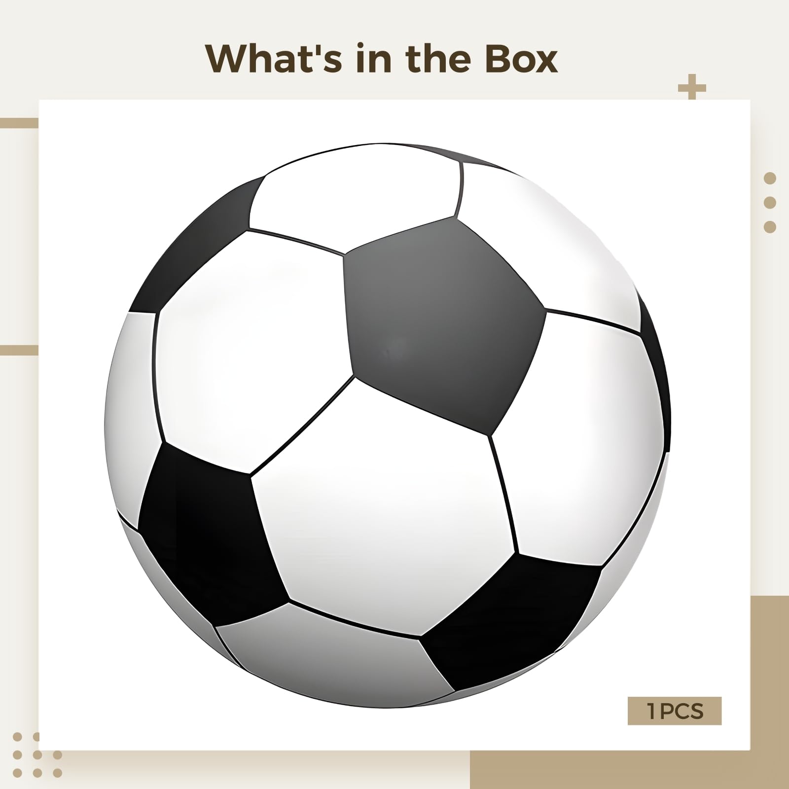 Generisch Aufblasbarer Beach Soccer Ball, Schwarz Weiß, 59 in 150 cm, Robustes PVC für Outdoor Spaß, geeignet für Schulen, Partys und Sportevents, für Strand, Wiese, Park und Freizeitspiele