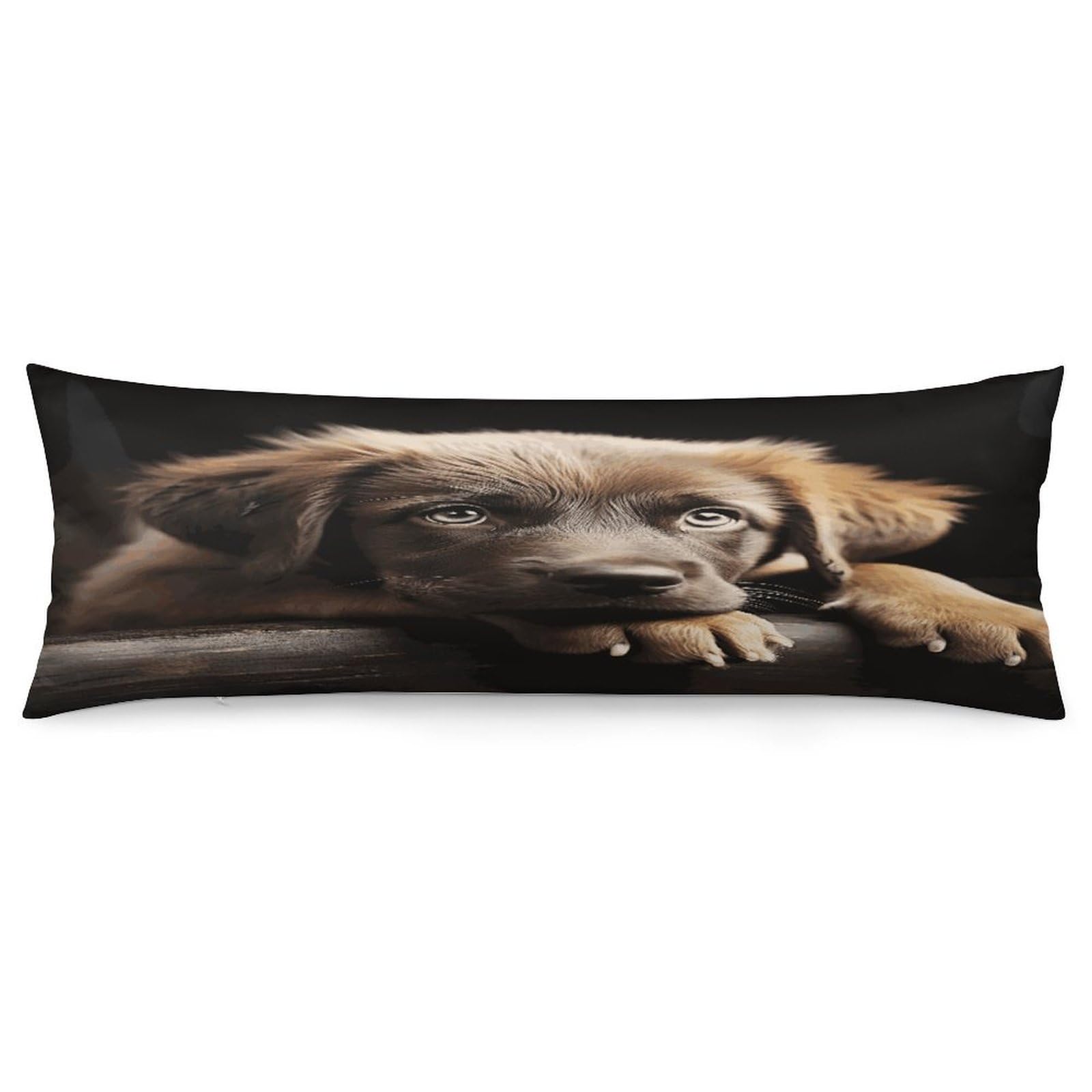 Puppies Dog Body Pillow Cover Luxury Long Body Pillow Pillowcase with Hidden Zipper Breathable Soft Cozy Pillow Case Wrinkle Fade Resistant Pillowcase 20''×54''
