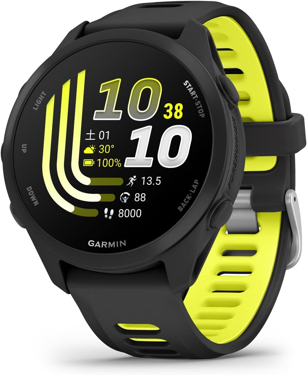 GARMIN(ガーミン)スマートウォッチ Forerunner 170 Music Black/Amp Yellow スマートウォッチモード 約 10 日間 高精度GPS ランニングウォッチ iOS/Android AMOLEDディスプレイ1.2インチ マラソン 軽量 防水 心拍数 睡眠スコア 健康管理 Suicaタッチ決済 Garmin Pay