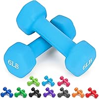 Vista 80 de Portzon Mancuernas con Pesos 10 Opciones de Colores Compatibles con Juego de 2 Mancuernas de Neopreno, 1-15 Libras, Antideslizantes, No se Ruedan