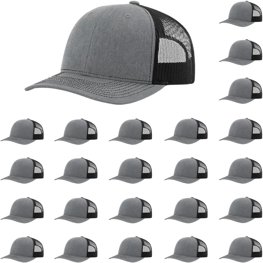 Richardson 112 Classic Six-Panel Adjustable Snapback Trucker Cap | Bulk Packs Available