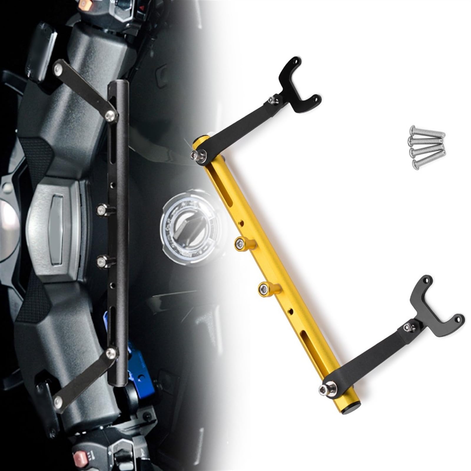 Nkldde Gold Motorcycle For Suzuki Burgman 650 1998-2022 Mutifunctional Cross Bar Balance Gps Navigation Handlebar Bracket Extension