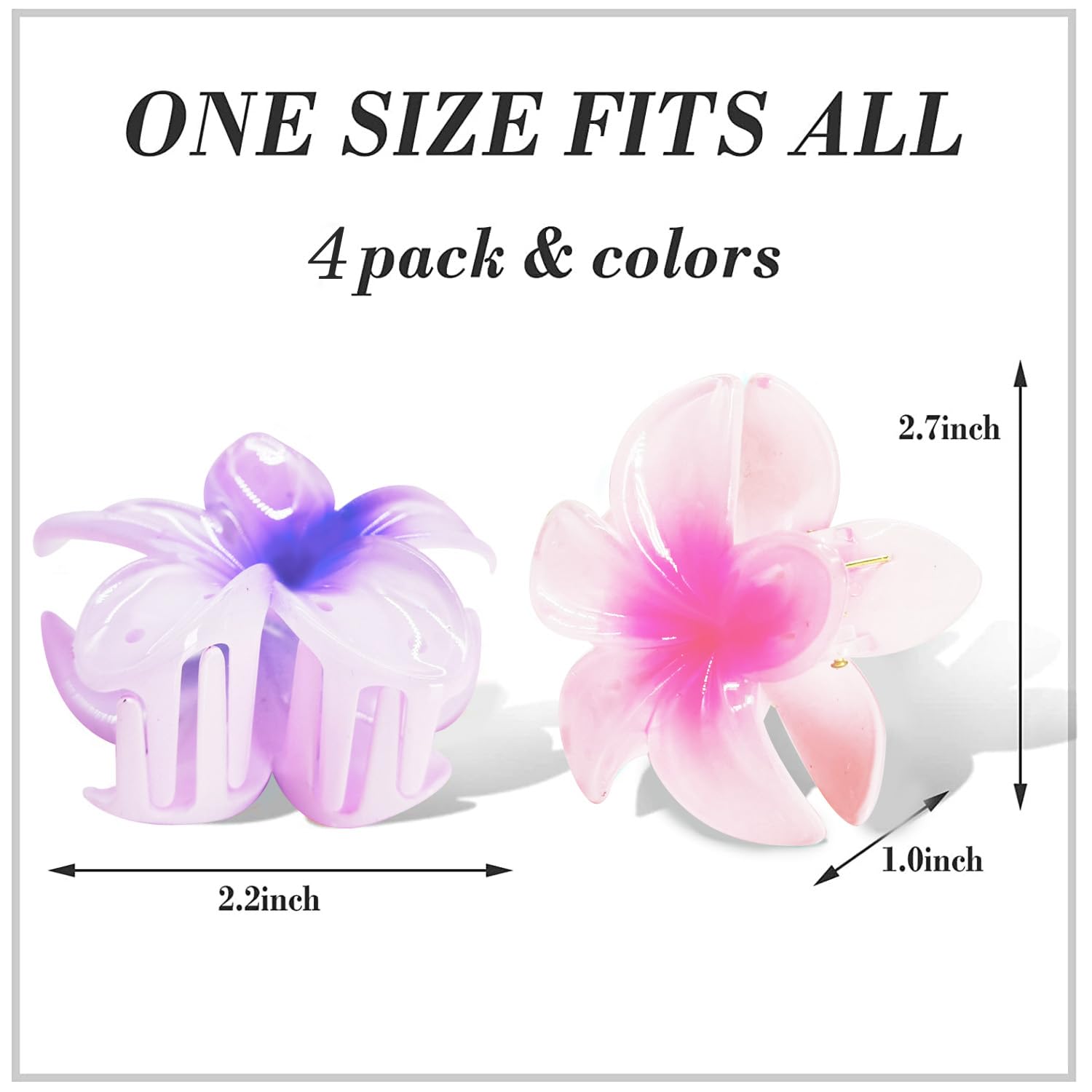 WUBAYI 6 Pcs Flower Hair Clip - Image 2