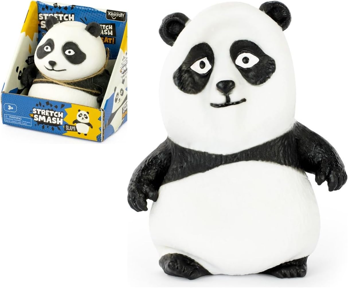 Keycraft Stretch and Smash Sensory Fidget Toy - Sand-Filled Panda for Kids 3+