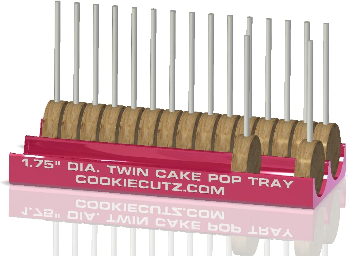 Cake Pop Mold / Cutter / Pusher + Twin Cake Pop Tray ( 1.75" DIA )