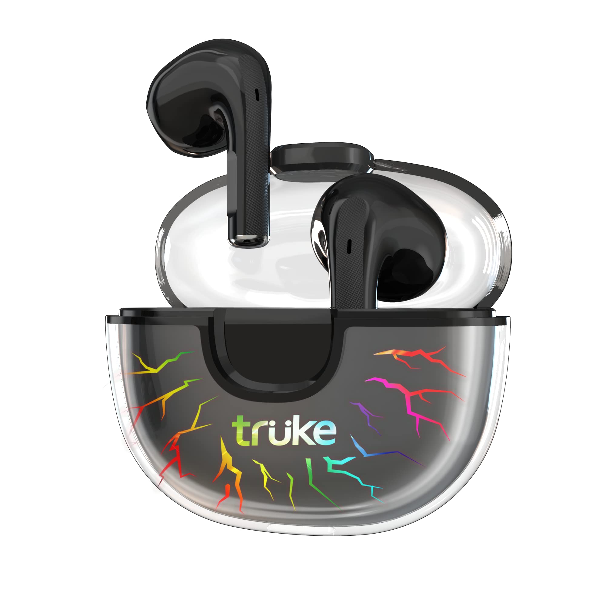 truke BTG Alpha True Gaming in Ear Earbuds with 40ms Low Latency Gaming Mode 7 RGB LEDs, Instant Pairing Upto 38H Playtime, ENC, BT 5.3 (Black) (B0B3MY21T8) Amazon Price History, Amazon Price Tracker
