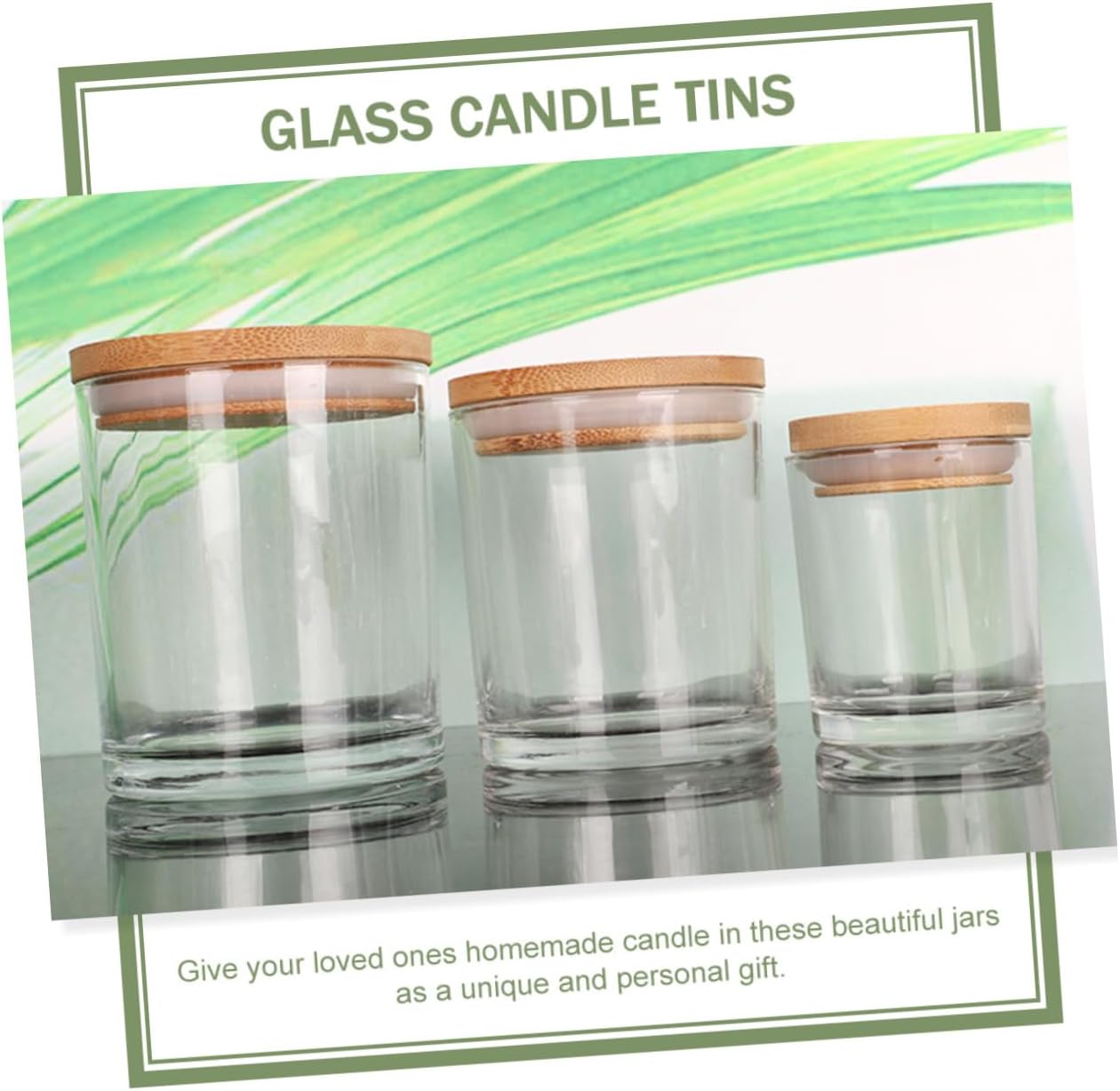 Gadpiparty 5 Sets of Glass Candle Jars with Lids for DIY Scented Candles for Aromatherapy and Special Occasions