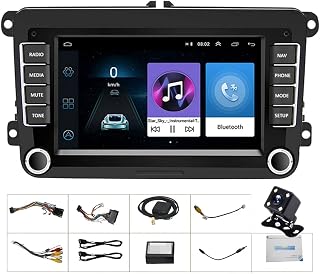 2 Din Android 7" GPS Navigation Car Stereo Radio Media Player for Bora Golf VW Polo Volkswagen Passat B6 B7 Touran with Rear View Camera