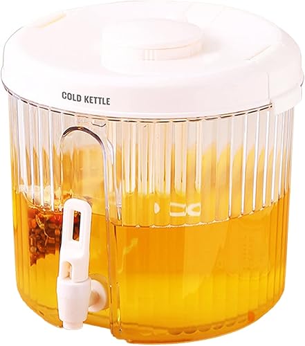 MANMAOHE Refrigerador de 1 galón con grifo, dispensador de bebidas de plástico con grifo para refrigerador, dispensador de bebidas transparente,