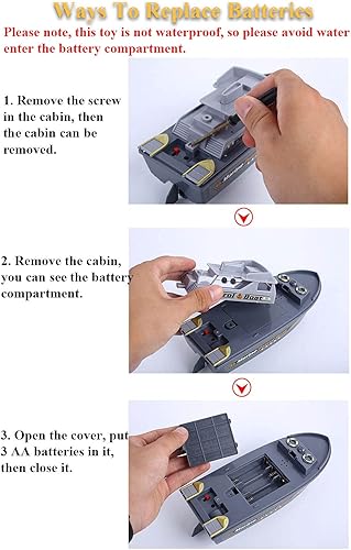 Miniatura 6 de NEXTAKE Juguete acuático de lancha, de la Patrulla Eléctrica, barco de la Guardia Costera, juguete de la Policía, lancha rápida, barco, juguete de