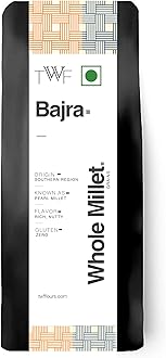 TWF Unpolished Bajra Whole Millet | Pearl Millet | Hulled | Naturally Gluten-Free | Nutrient-Rich Supergrain (1 Kg)