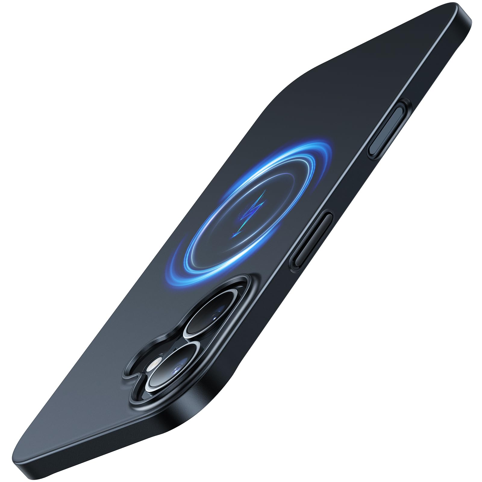 TORRAS Ultra Dünn für iPhone 16 Hülle für MagSafe [Nr. 1 Magnetkraft] Handyhülle iPhone 16 Stoßfest Kratzfest & Samtiger Griff Slim Hülle iPhone 16 Case Schwarz