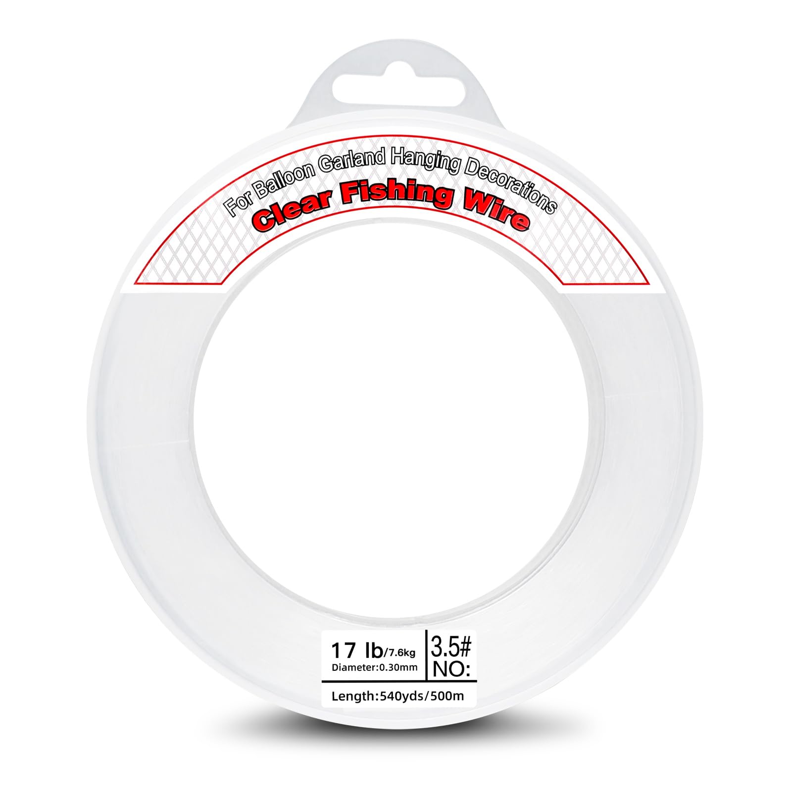 540Yards Clear Fishing Wire 0.3 mm, Invisible Fishing Line Wire Nylon String Supports 17 Pounds for Hanging Balloon Garland, Picture, Jewelry Making Beading Threads Cords