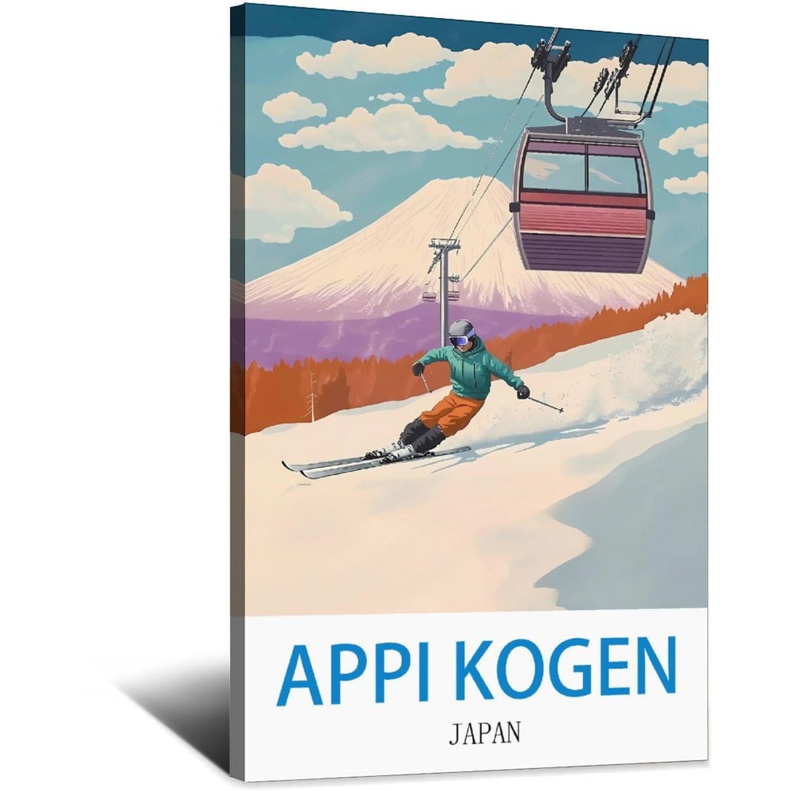 Poster Appi Kogen vintage Japon 20x30 cm pour deco salon