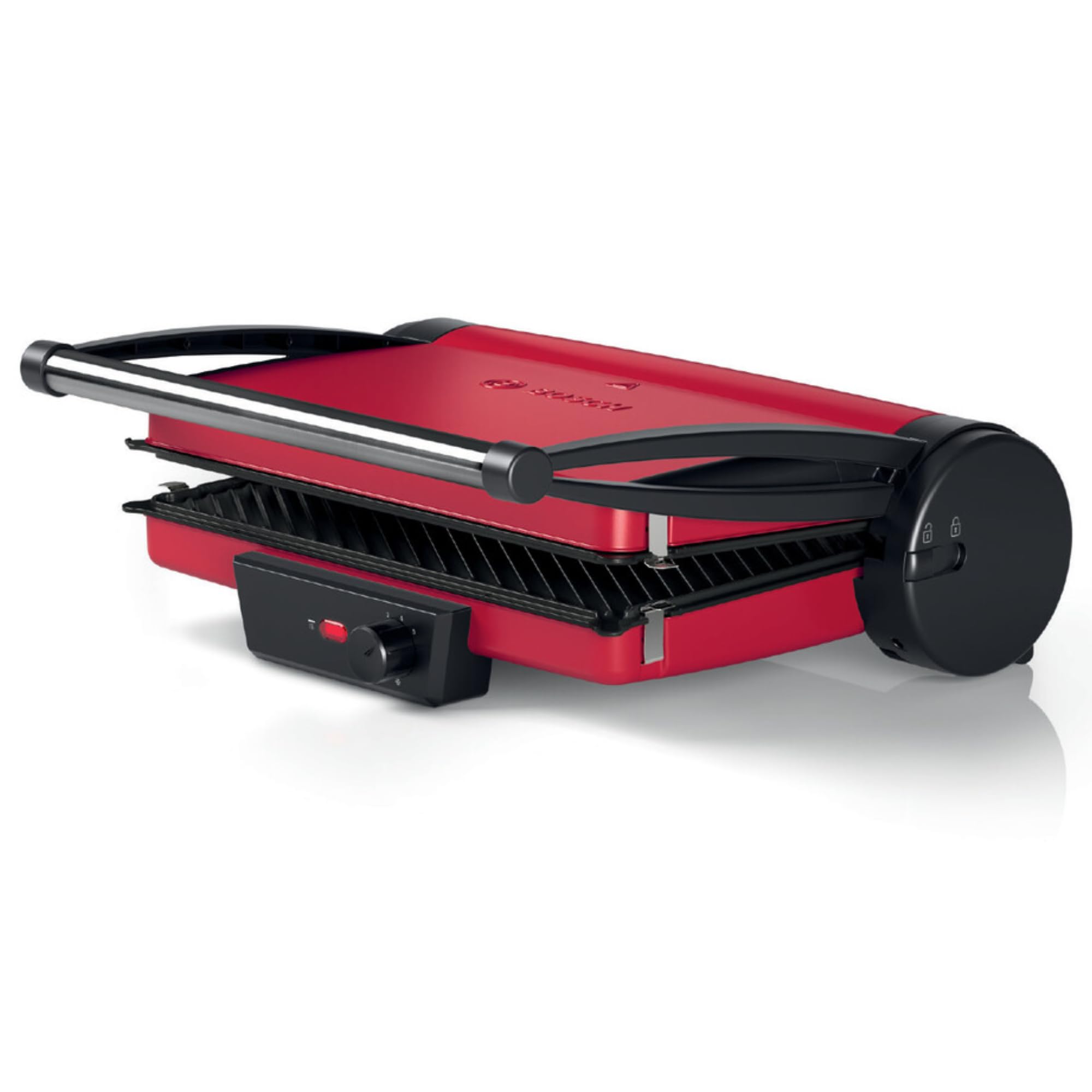 Bosch - Grill eléctrico, 3 posiciones, 2000W, Rojo, TCG4104