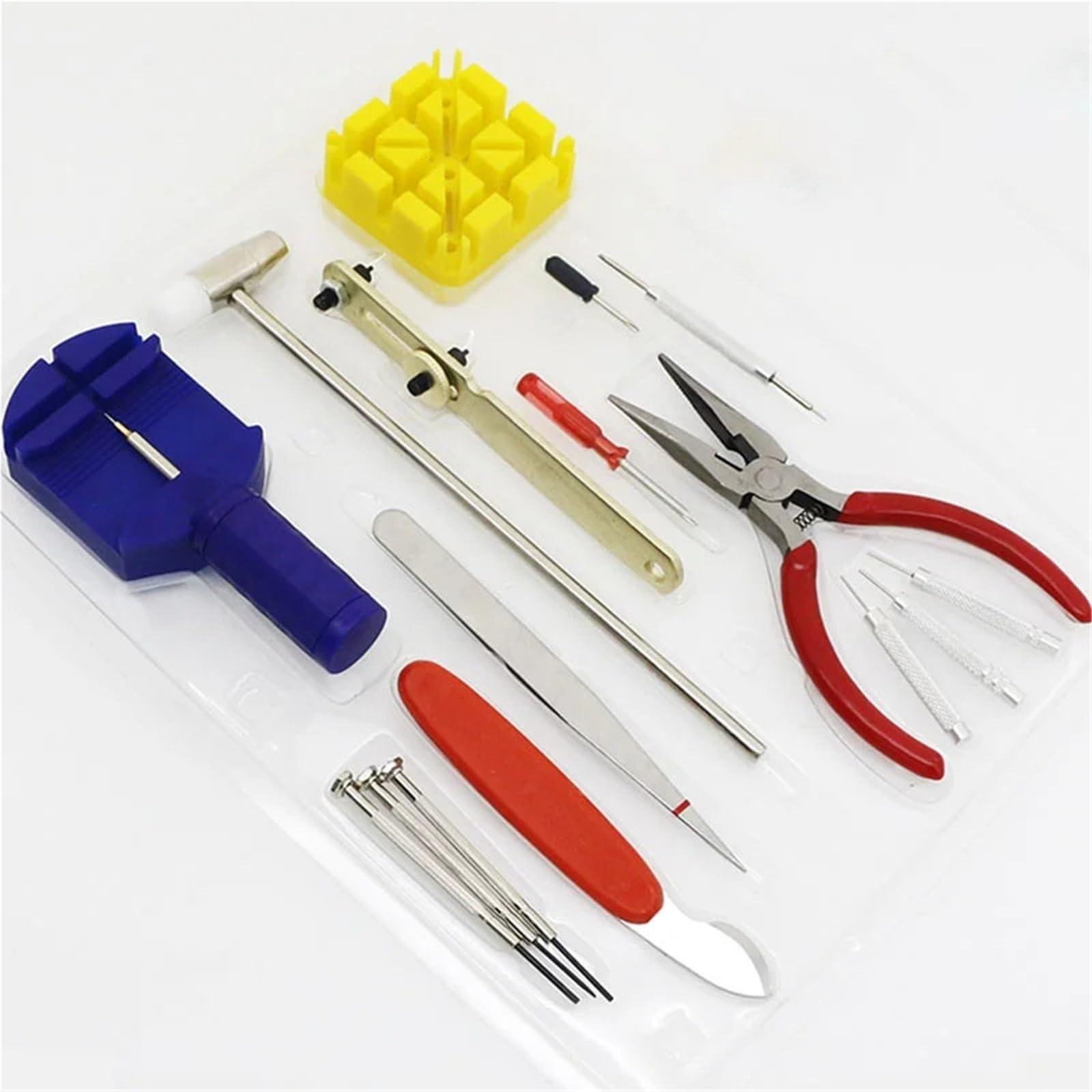 Kit de reparación de Relojes de 16 Piezas/Juego. Kit de Herramientas para reparación de Relojes para Abrir la Tapa Trasera, Correa, reemplazo de batería o repuestos de Relojes.
