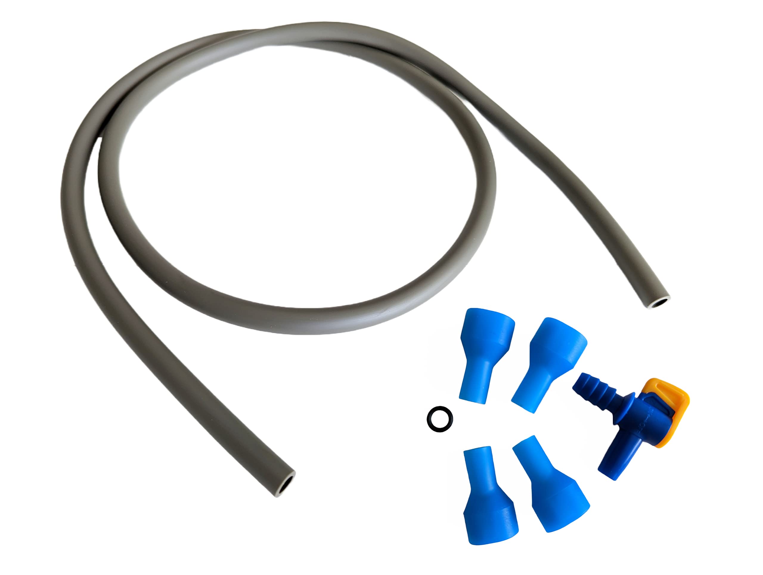 Replacement Hydration Drinking Tube with 4 Bite Valves and On/Off Valve