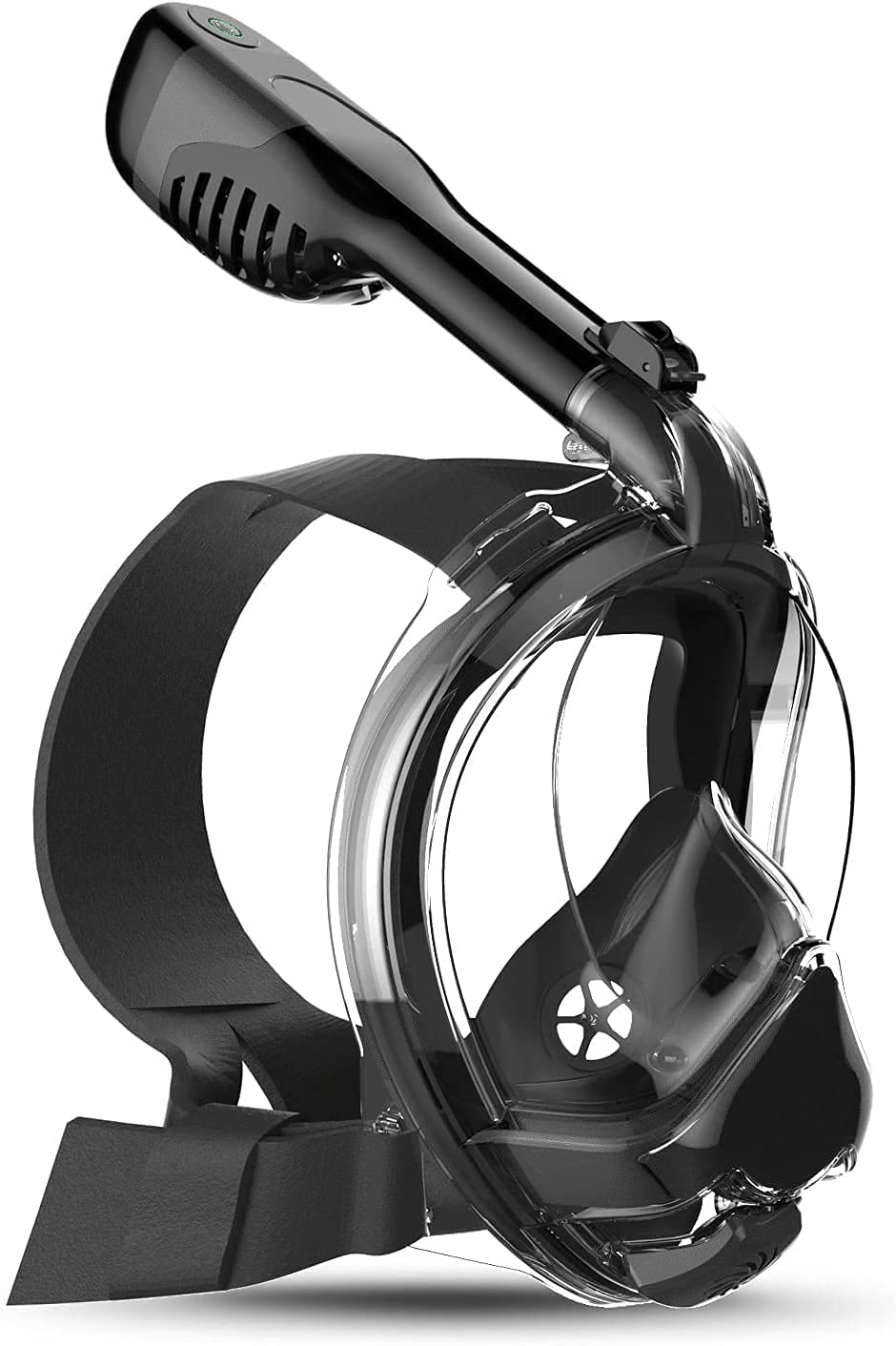 Jolfay Snorkel Mask with Latest Dry Top Breathing System,Fold 180 Degree Panoramic View Full Face Snorkel Mask Anti-Fog Anti-Leak with Camera Mount,Snorkeling Gear for Adults Kids Black (S/M)