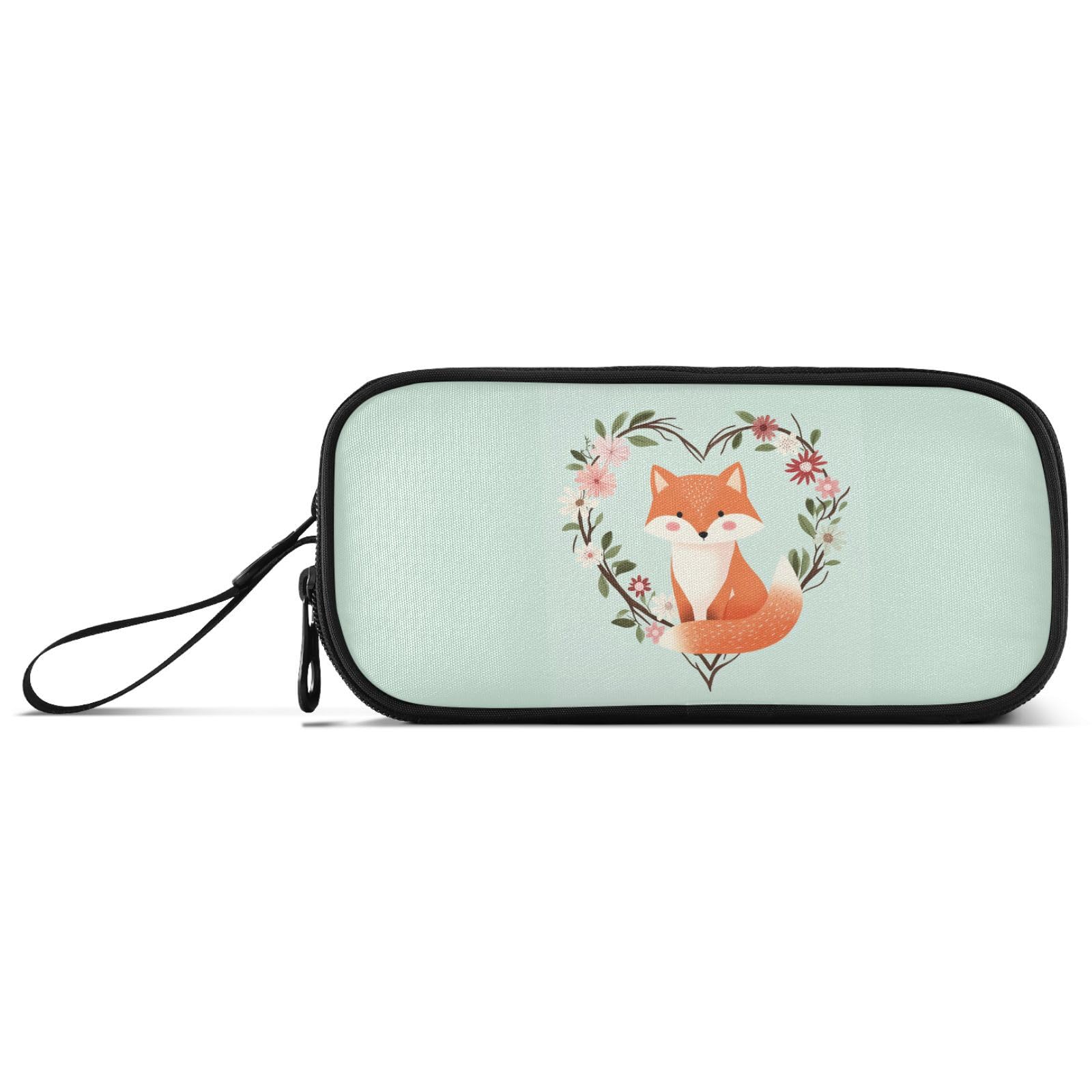 Estuche de gran capacidad con diseño de leopardo arcoíris para niñas y niños, con estampado de lunares de leopardo pastel, con cremallera, suministros para estudiantes, escuela, oficina, gran