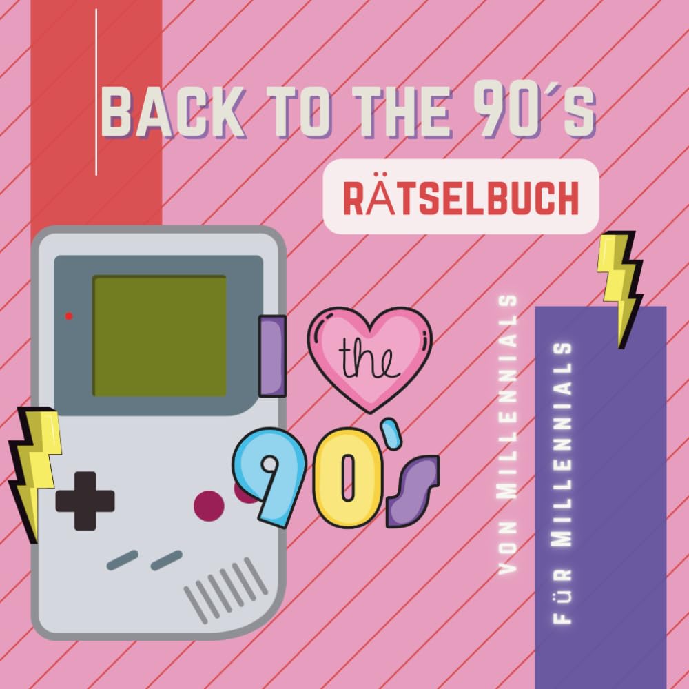 Das große 90er-Jahre Rätselbuch: Kreuzworträtsel, Quiz, Wortsalate & Finde-die-Fehler – Nostalgie pur für 90er-Kids